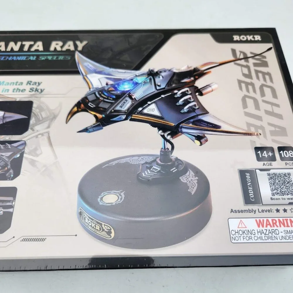 NEW ROKR 3D Metal Model Manta Ray Electric Mechanical Building Model Teens Toy P